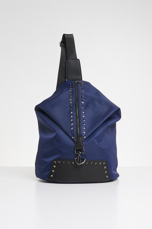 Studded shoulder bag - navy