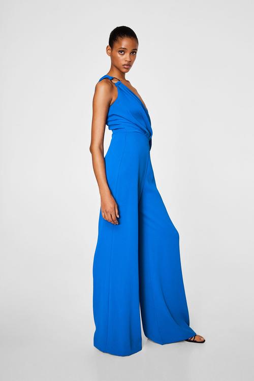 Ring wrap jumpsuit - blue