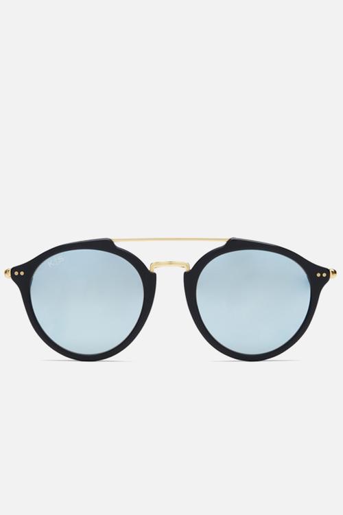 Fitzroy Matt -Black Blue Mirrored