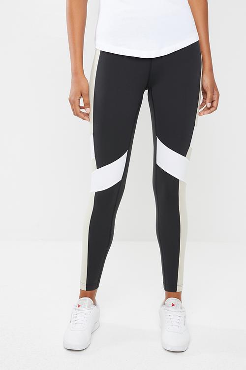 Lux colourblock tights - black