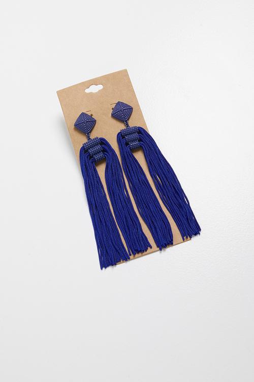 Sienna tassel earrings - blue