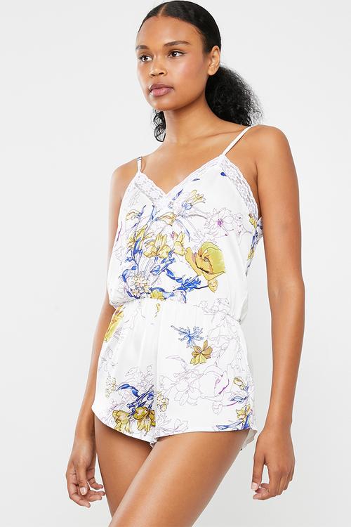 Sleep lace teddy - white