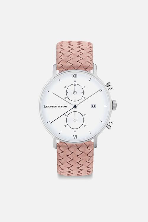 Chrono woven - rose & silver