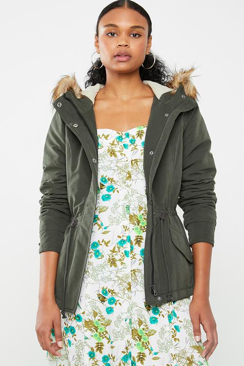 Lucca parka jacket - khaki green