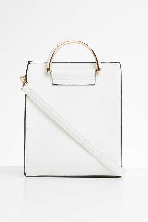 Kaylee faux leather bag - white