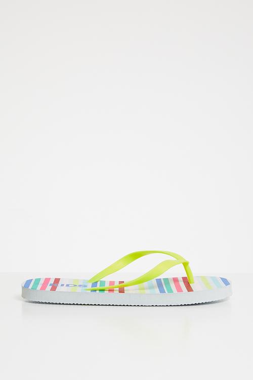 Printed flip flop - Yellow, Blue & Red