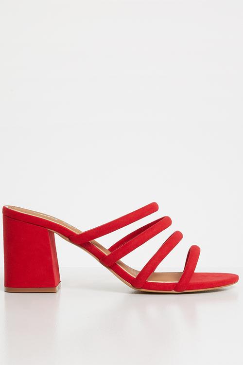 Conga tubed mule heel - red 