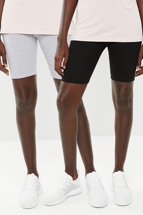 2 pack bicycle shorts - black & grey
