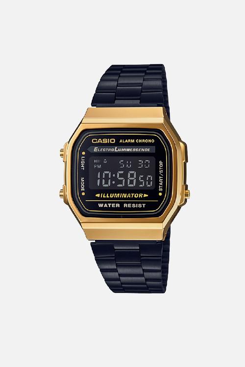 Digital watch - black & gold