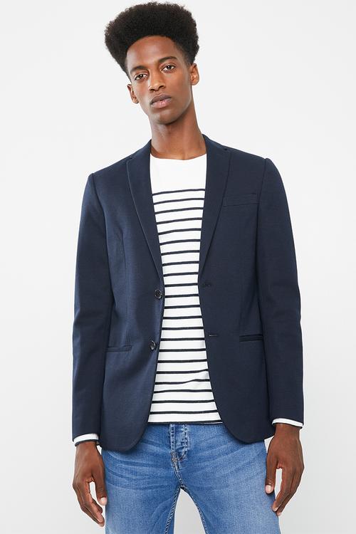 Pique blazer - navy 