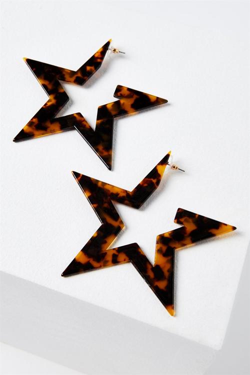 Stardust earring - brown 