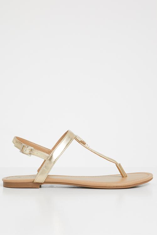 Jadene t-bar sandals - gold