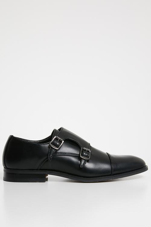 Austin monk strap shoe - black