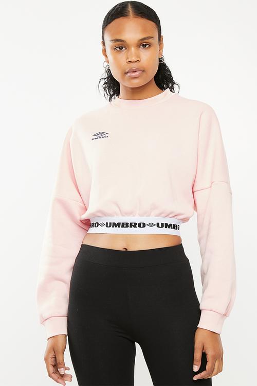 Umbro long sleeve crop batwing top - pink