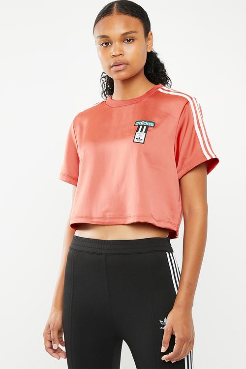 Satin tee - coral 