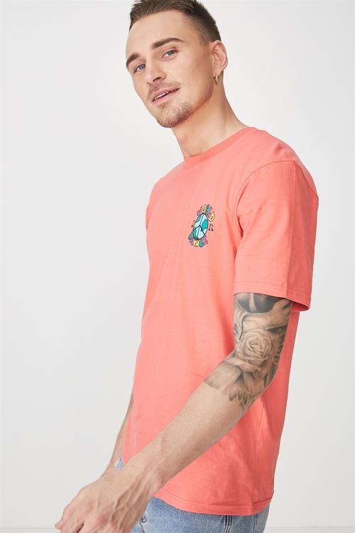 Tbar short sleeve tee 2 -coral