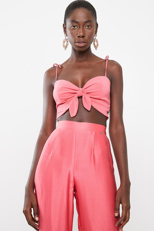 Crisis boob tube crop - pink 
