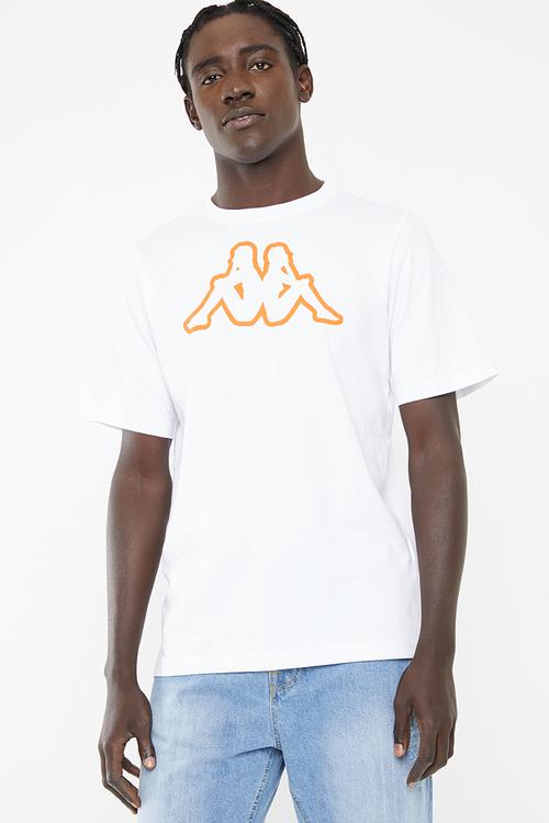 Logo cromen tee - white & orange 