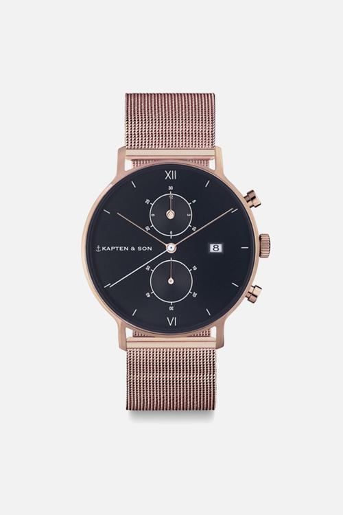 Chrono - black & rose gold