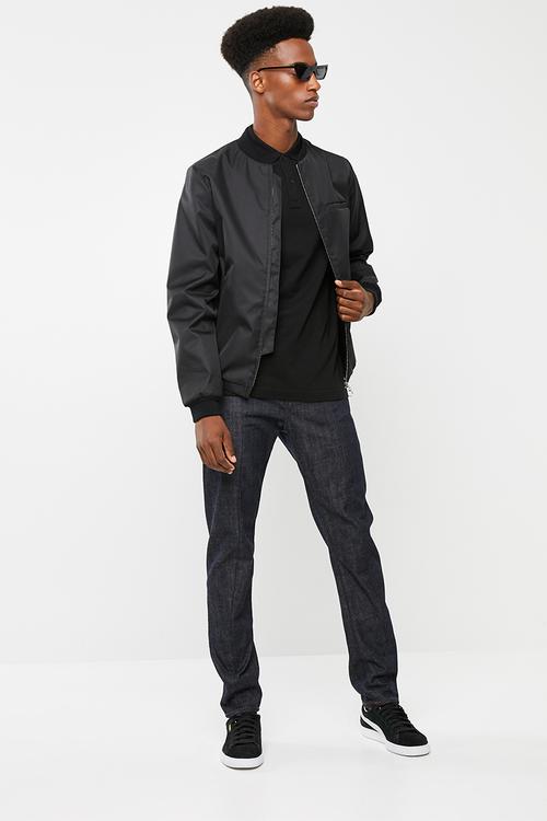 Dunda slim fit polo - dk black