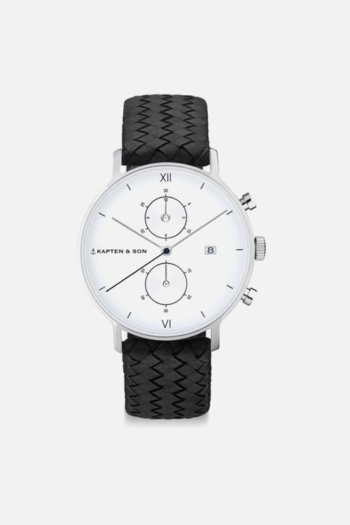 Chrono woven - silver & black