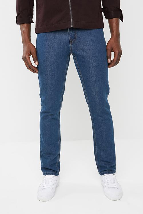 Straight cut denim jeans - blue