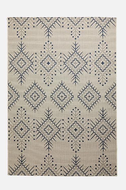 Aztec cottage rug - blue
