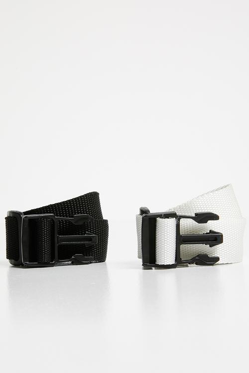 2 pack utility belts - black & white
