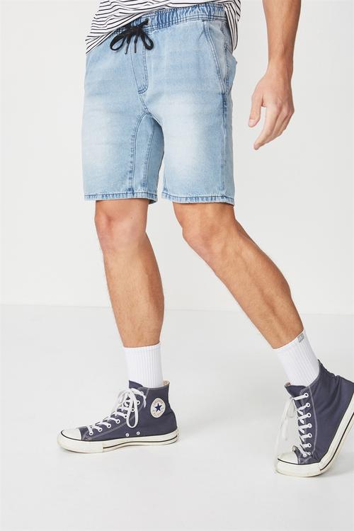Customised denim short - blue