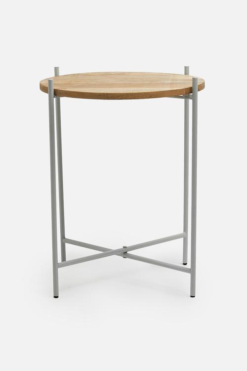Dianara tray table - grey & wood 