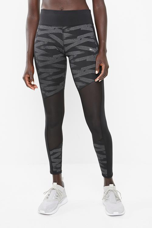 Always on graphic 7/8 tights - black & grey 