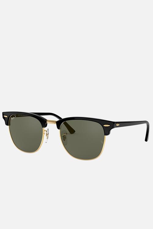 Clubmaster sunglasses - black/crystal green polarised