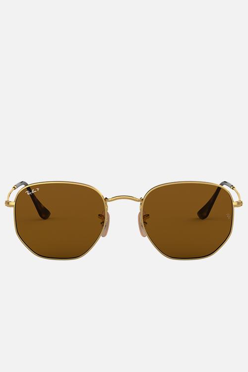 Hexagonal sunglasses 51mm - gold & polar brown