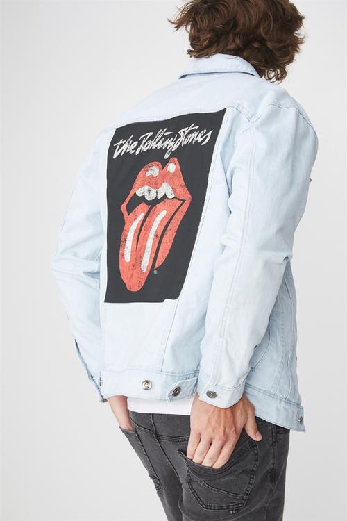 Rodeo Rolling Stone lips collaboration jacket - blue