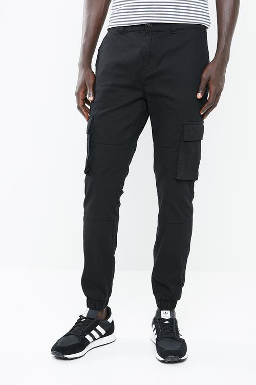 Stage cargo cuffed jogger - black 