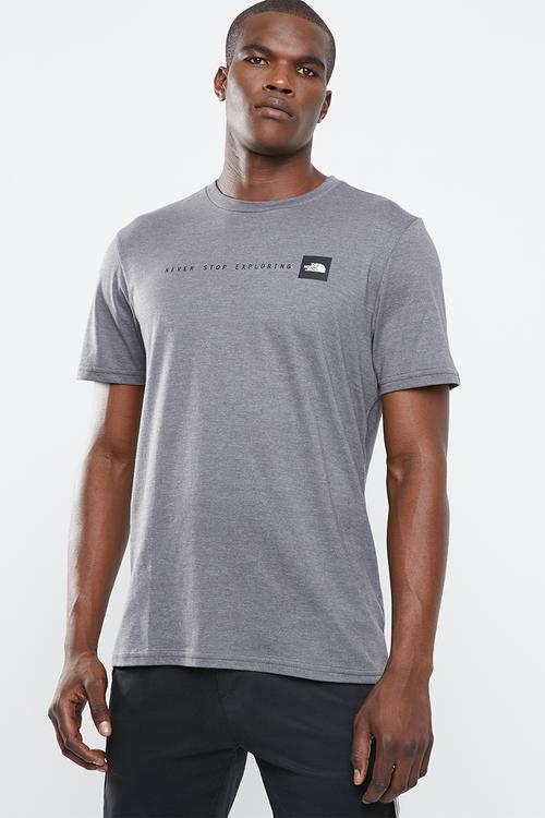 Never stop exploring tee - grey