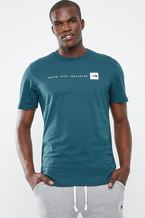 Never stop exploring tee - teal