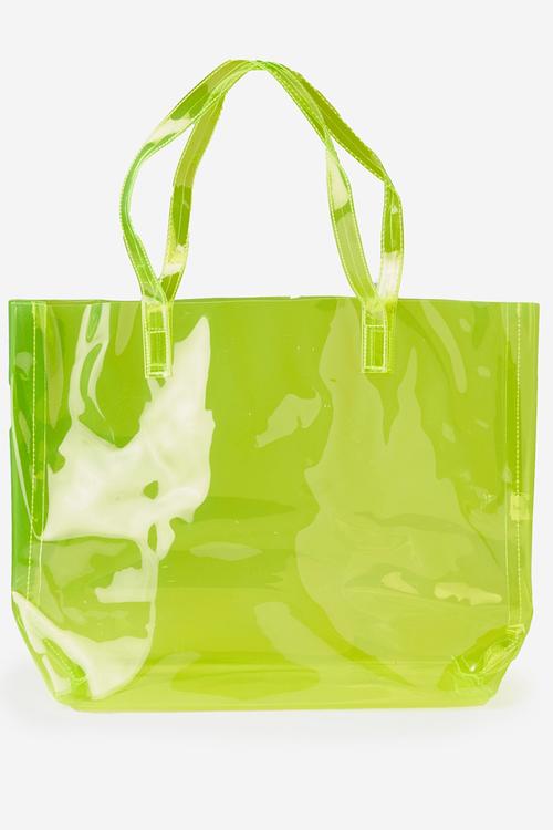 Crystal clear tote - green