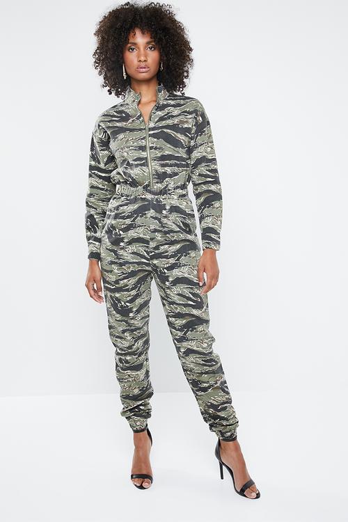 Camo utility jumpsuit - multi