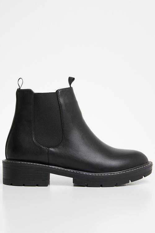 Meadow flat chelsea boot - black