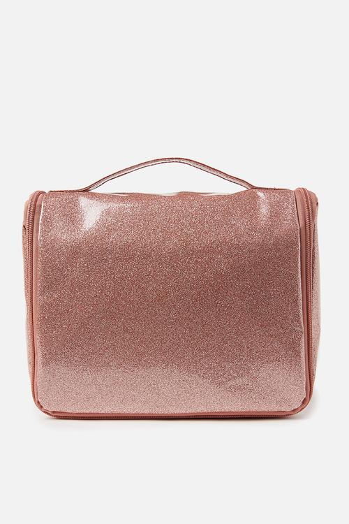 Hanging cosmetic bag - rose gold