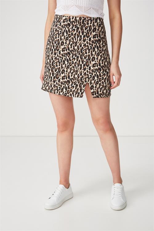 Woven casual mini skirt - multi 