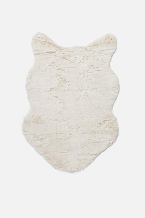Eli faux fur rug - cream