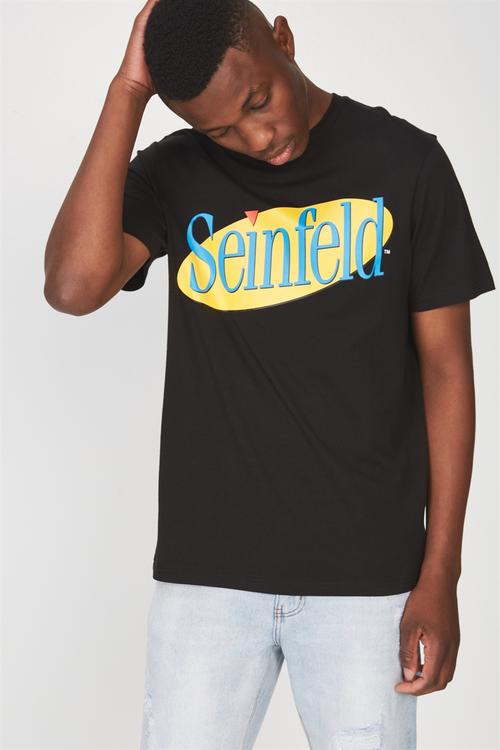 Seinfeld logo tbar collaboration tee - black