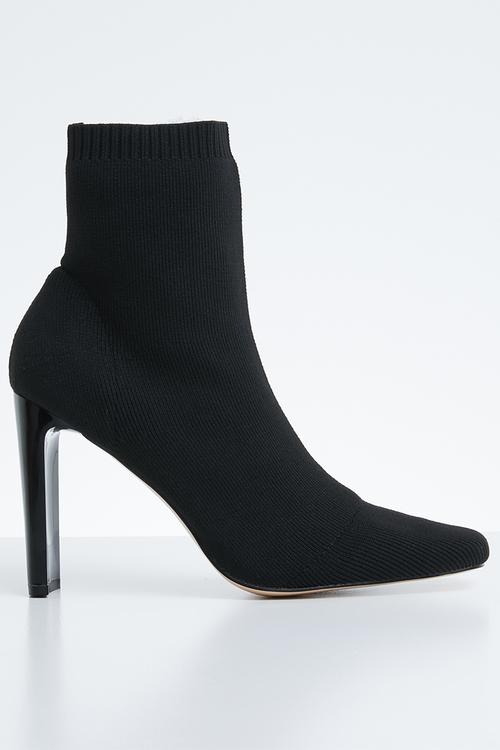 Pioneer stretch square toe ankle boot - black