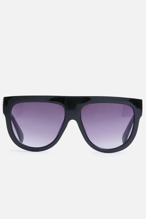 Kim flat bar sunglasses - black