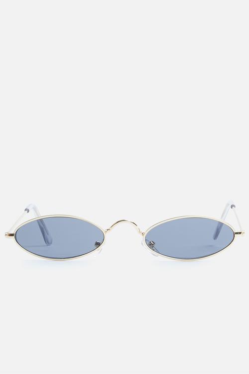 Dakota small oval sunglasses - gold & black