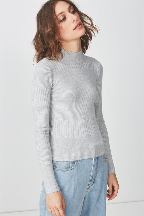 Quinny varigated long sleeve jersey - grey