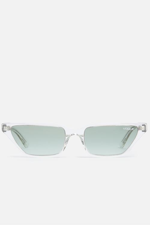 Gigi hadid slim cat-eye sunglasses - transparent