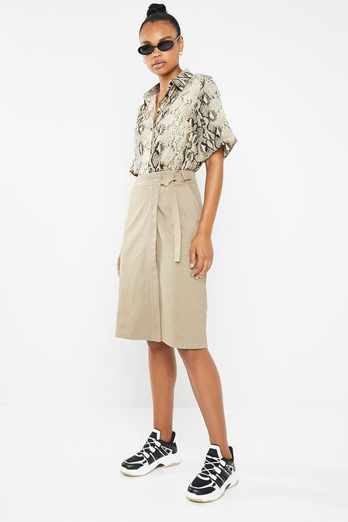 Utility pencil skirt - neutral